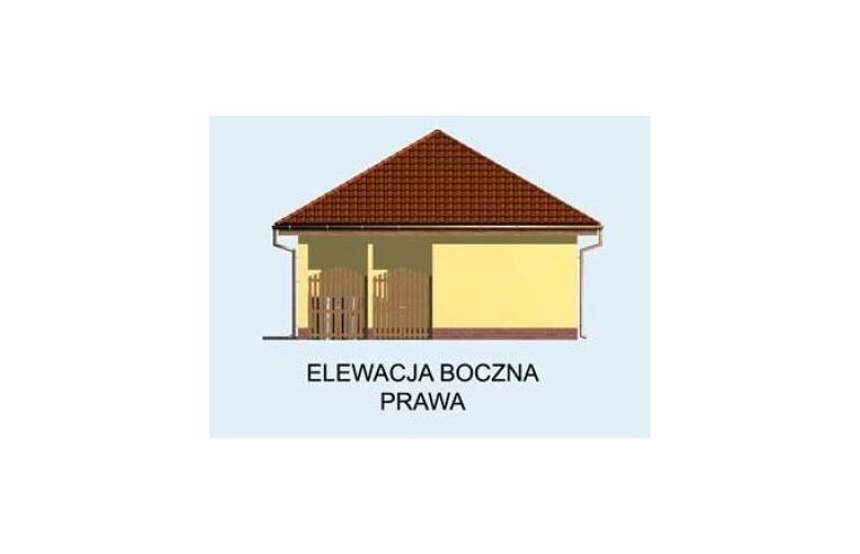 Projekt budynku gospodarczego G113 budynek gospodarczy - elewacja 4