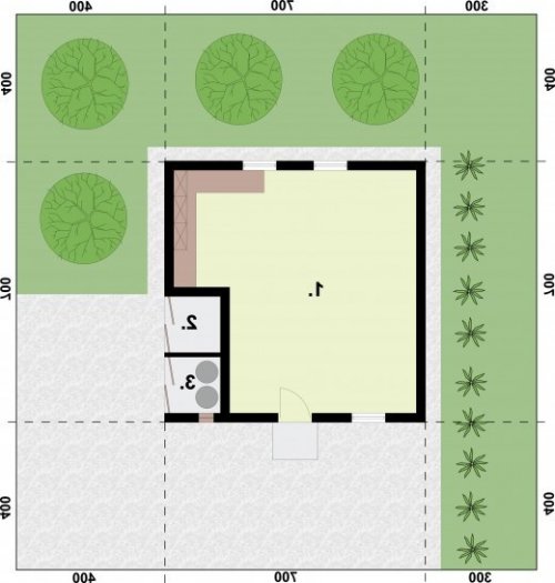 PRZYZIEMIE G113 budynek gospodarczy - wersja lustrzana