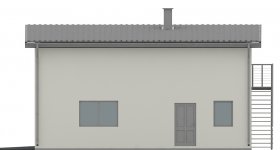 Elewacja projektu G107 - Budynek garażowo - gospodarczy  - 2 - wersja lustrzana