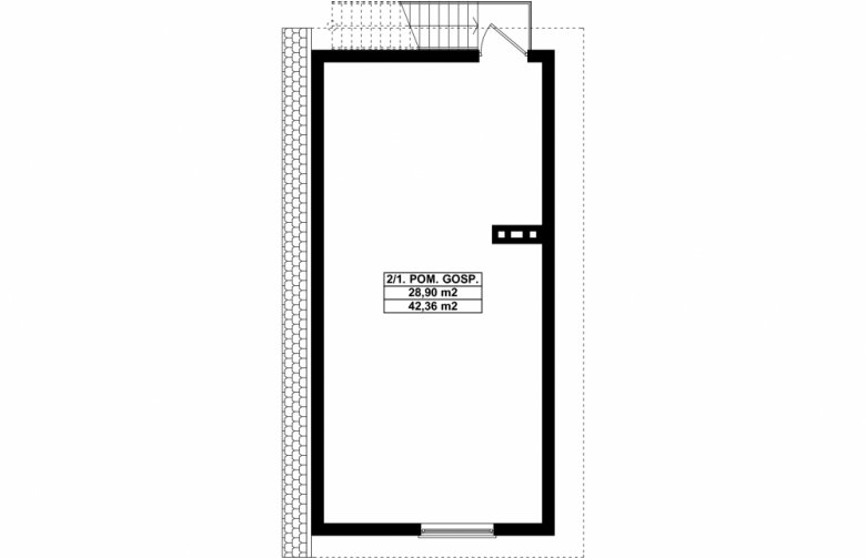 Projekt budynku gospodarczego G107 - Budynek garażowo - gospodarczy  - 