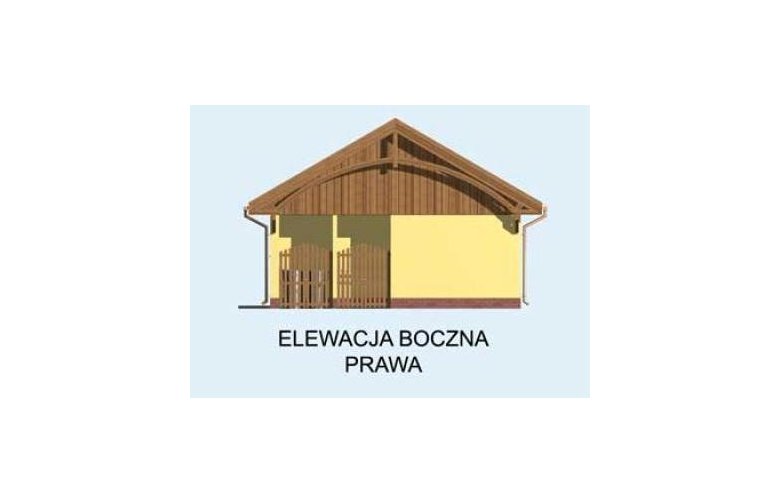 Projekt budynku gospodarczego G112 budynek gospodarczy - elewacja 4