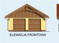 Elewacja projektu G110 garaż dwustanowiskowy - 1