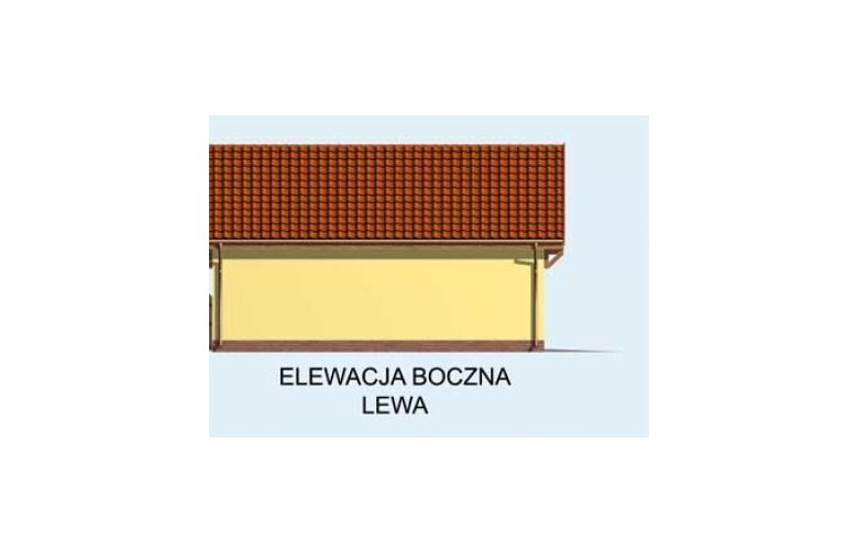 Projekt garażu G110 garaż dwustanowiskowy - elewacja 2