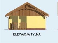 Elewacja projektu G110 garaż dwustanowiskowy - 3