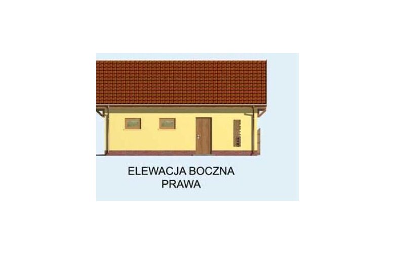 Projekt garażu G110 garaż dwustanowiskowy - elewacja 4