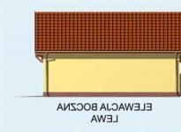 Elewacja projektu G110 garaż dwustanowiskowy - 2 - wersja lustrzana