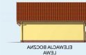 Projekt garażu G110 garaż dwustanowiskowy - elewacja 2