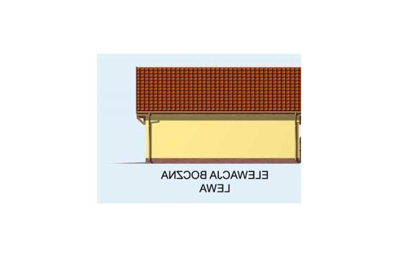 Projekt garażu G110 garaż dwustanowiskowy - elewacja 2