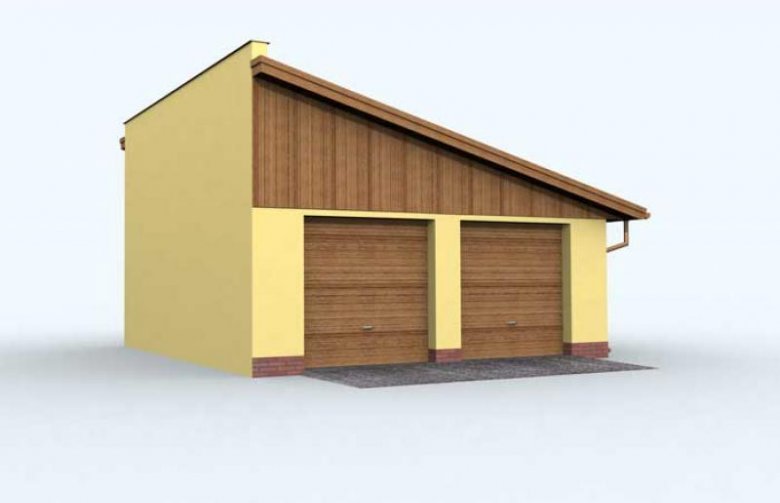 Projekt garażu G110 garaż dwustanowiskowy