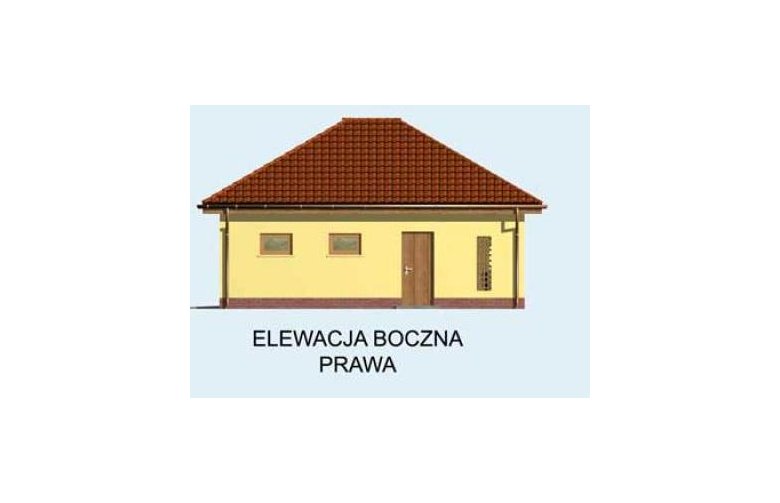 Projekt garażu G111 - elewacja 4