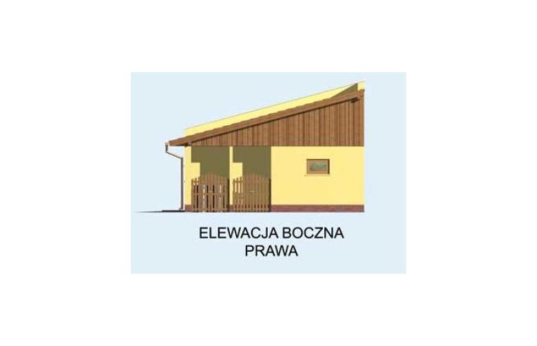 Projekt garażu G107 - elewacja 4