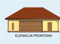 Elewacja projektu G105 garaż dwustanowiskowy z pomieszczeniem gospodarczym - 1