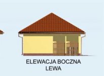 Elewacja projektu G105 garaż dwustanowiskowy z pomieszczeniem gospodarczym - 2