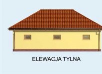 Elewacja projektu G105 garaż dwustanowiskowy z pomieszczeniem gospodarczym - 3