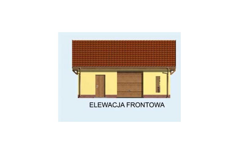 Projekt garażu G106 - elewacja 1