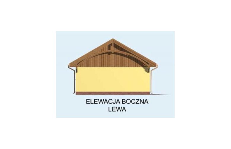 Projekt garażu G106 - elewacja 2