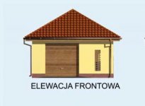 Elewacja projektu G102 garaż jednostanowiskowy - 1