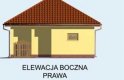 Projekt garażu G102 garaż jednostanowiskowy - elewacja 4