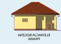 Elewacja projektu G102 garaż jednostanowiskowy - 4 - wersja lustrzana