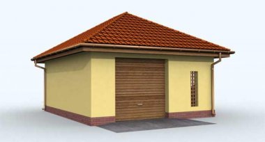 Projekt domu G102 garaż jednostanowiskowy