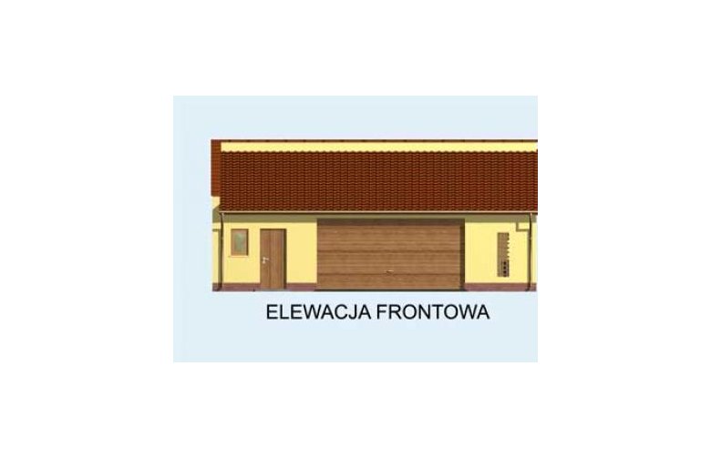 Projekt garażu G104 - elewacja 1