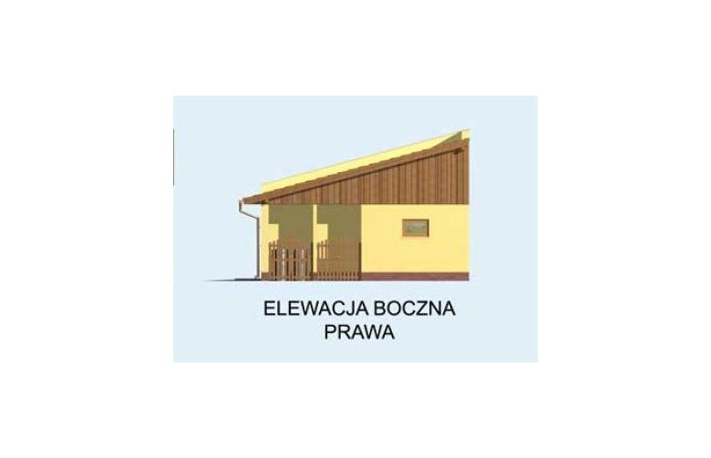 Projekt garażu G104 - elewacja 4