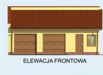 Elewacja projektu G85 garaż dwustanowiskowy z pomieszczeniami gospodarczymi - 1