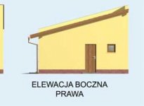 Elewacja projektu G85 garaż dwustanowiskowy z pomieszczeniami gospodarczymi - 4