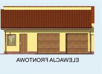 Elewacja projektu G85 garaż dwustanowiskowy z pomieszczeniami gospodarczymi - 1 - wersja lustrzana