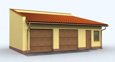 Projekt domu G85 garaż dwustanowiskowy z pomieszczeniami gospodarczymi
