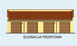 Elewacja projektu G94 garaż czterostanowiskowy - 1