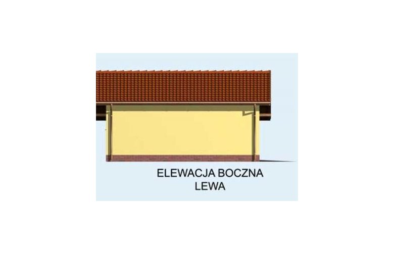 Projekt garażu G100 - elewacja 2