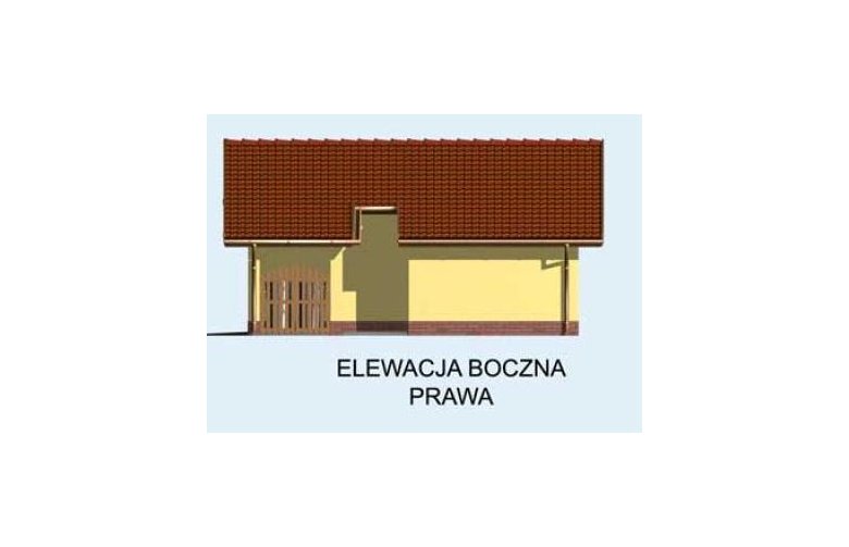 Projekt garażu G100 - elewacja 4