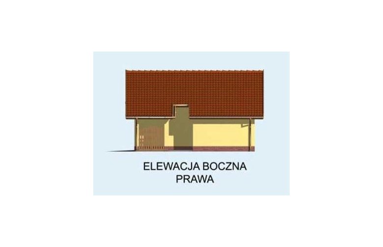 Projekt garażu G96 - elewacja 4