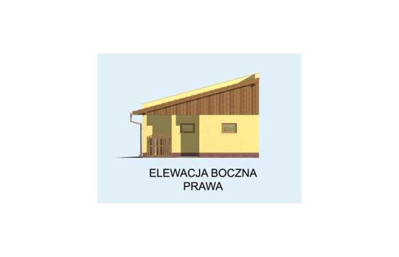 Projekt garażu G97 - elewacja 4