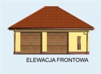 Elewacja projektu G98 garaż dwustanowiskowy - 1