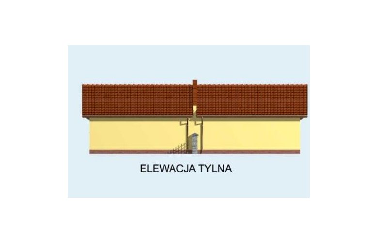 Projekt garażu G87 bliźniak (jeden segment), projekty garaży - elewacja 2