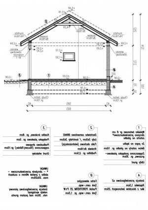 Przekrój projektu G87 bliźniak (jeden segment), projekty garaży w wersji lustrzanej