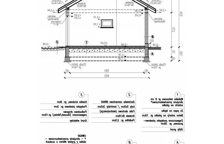 Projekt garażu G87 bliźniak (jeden segment), projekty garaży - przekrój 1