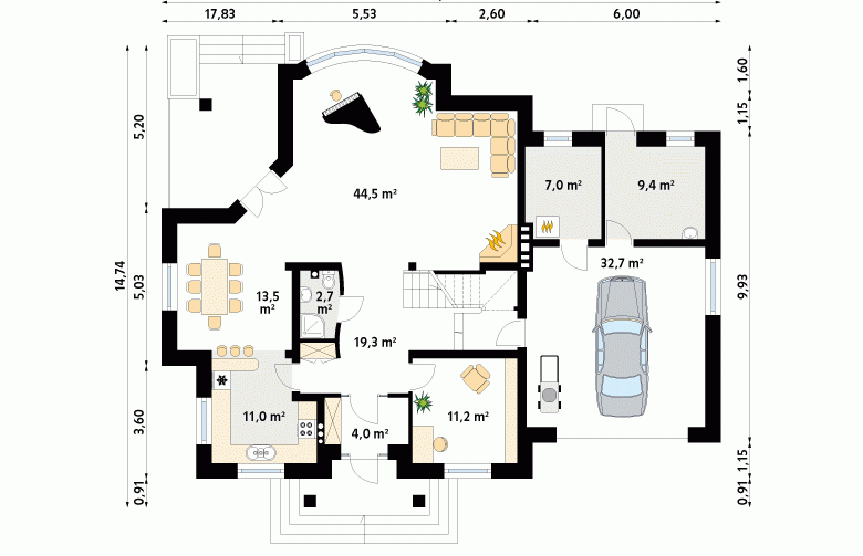 Projekt domu wielorodzinnego Bachus 2 - 