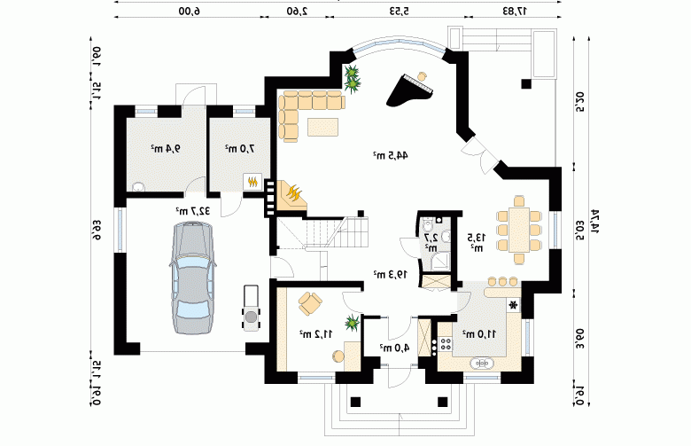 Projekt domu wielorodzinnego Bachus 2 - 