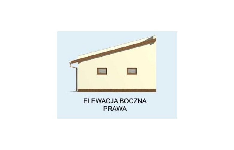 Projekt garażu G80 garaż dwustanowiskowy - elewacja 4