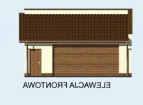 Elewacja projektu G80 garaż dwustanowiskowy - 1 - wersja lustrzana