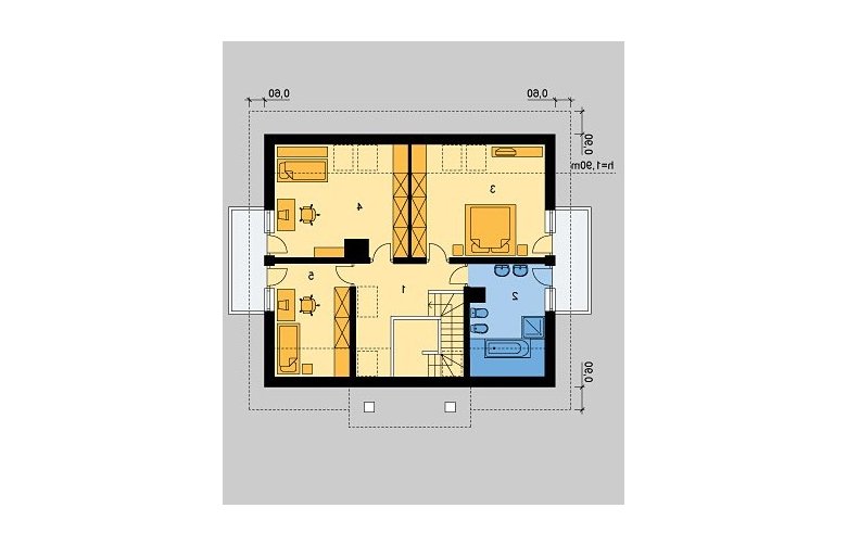 Projekt domu wolnostojącego LK&589 - poddasze