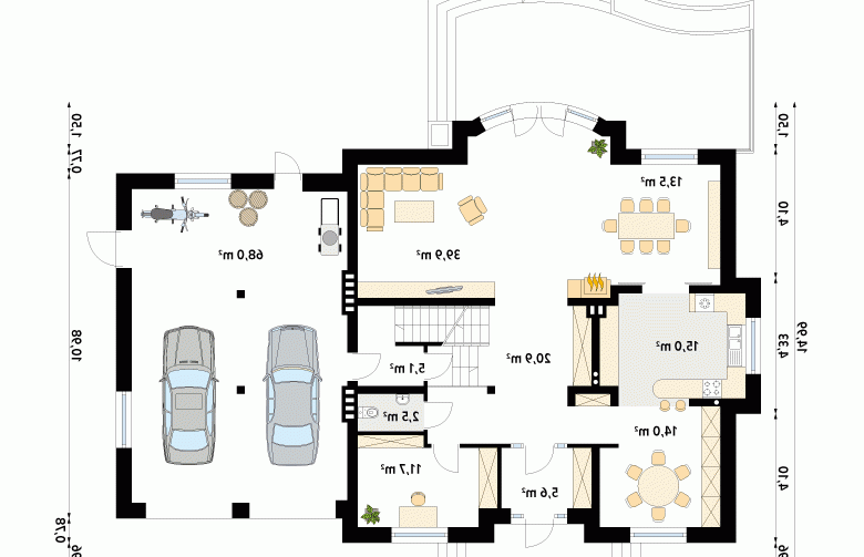 Projekt domu wielorodzinnego Bachus 5 - 