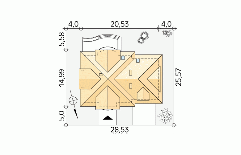 Projekt domu wielorodzinnego Bachus 5 - Usytuowanie