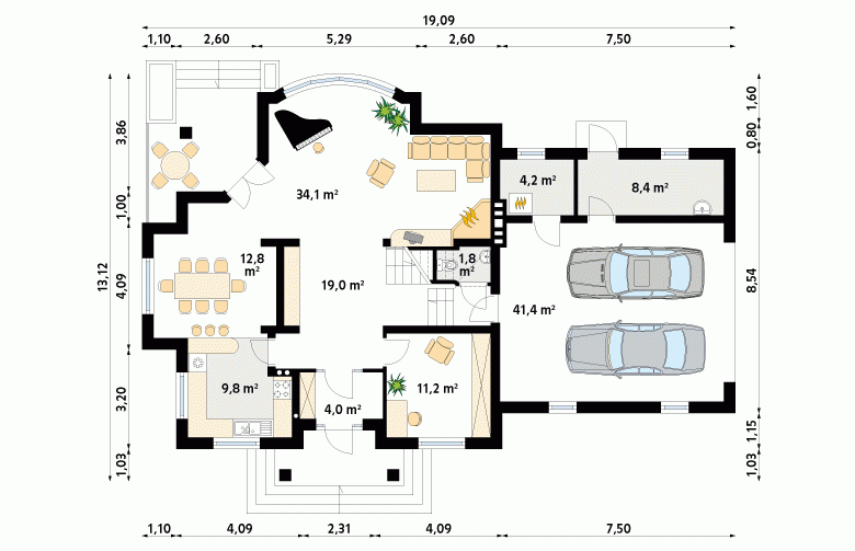 Projekt domu wielorodzinnego Bachus 6 - 