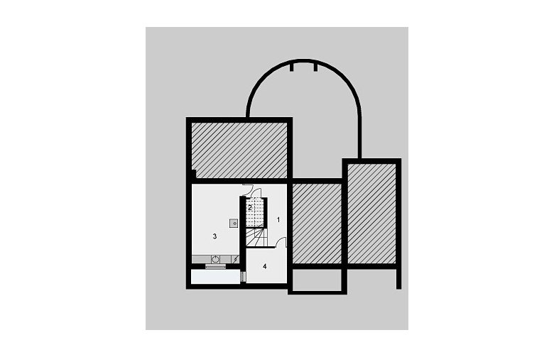 Projekt domu wolnostojącego LK&122 - piwnica