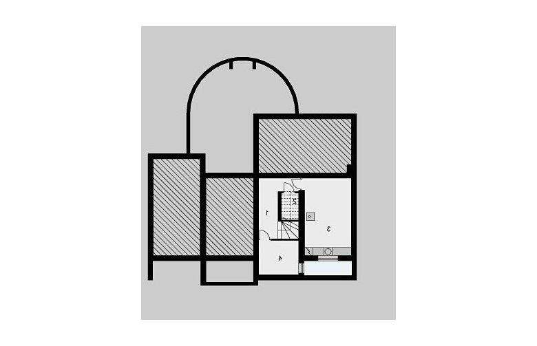 Projekt domu wolnostojącego LK&122 - piwnica