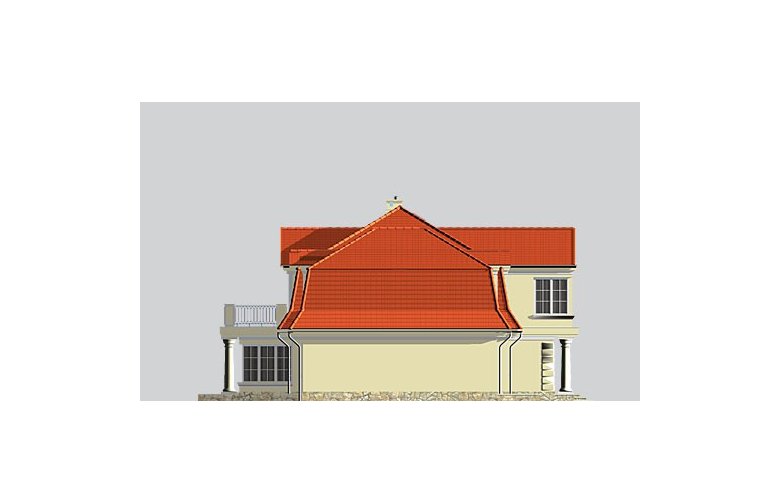 Projekt domu piętrowego LK&862 - elewacja 4
